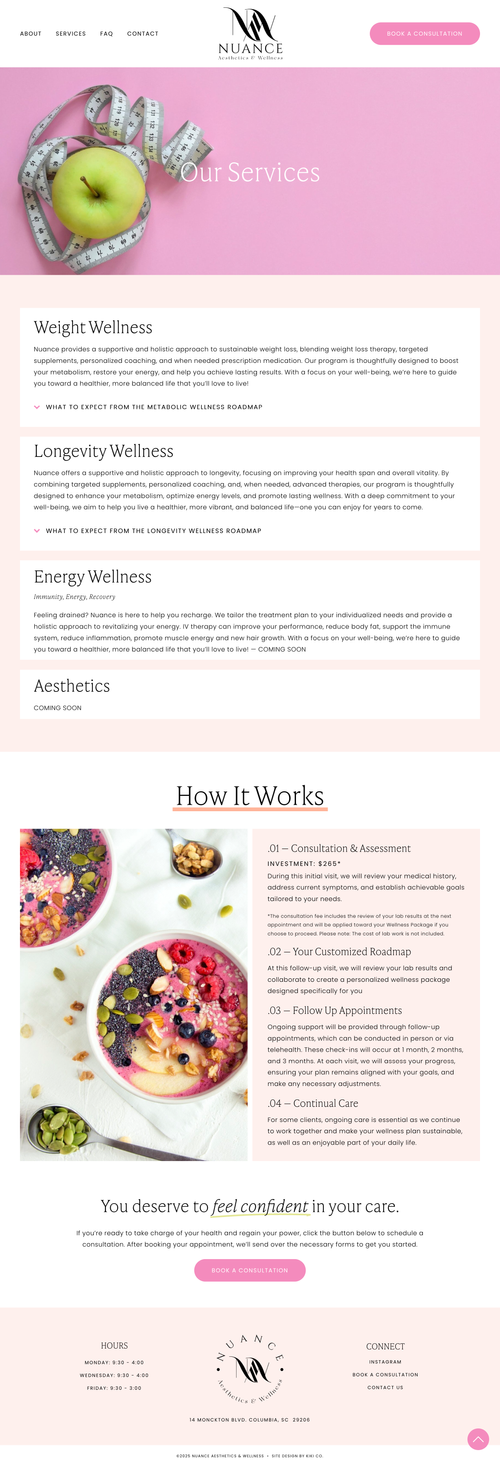 Wellness Practice Squarespace Website Design