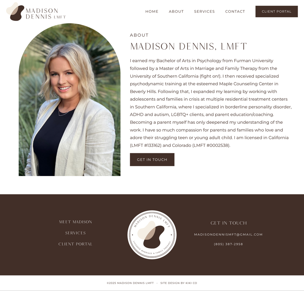 Kiki Co Squarespace Website Design