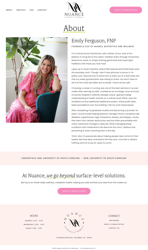 Wellness Practice Squarespace Website Design