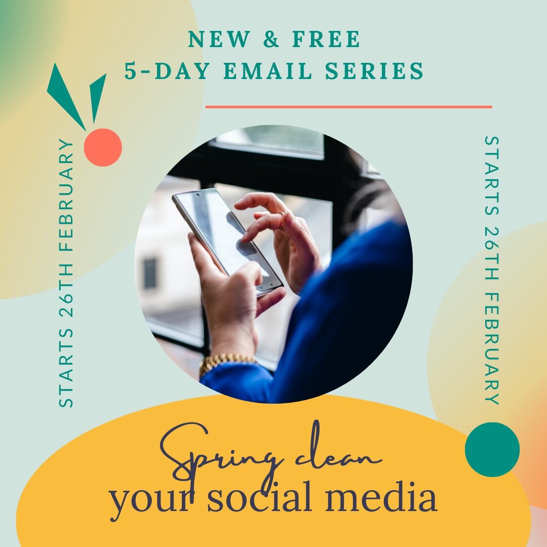 I&rsquo;m feeling that SPRING CLEAN ENERGY 🧹🌱 and I decided to use my Digital Marketing experience to create something pretty special for you, starting 26th February.

My new FREE 5-day email series: ✨ Spring Clean Your Social Media ✨

If you&rsquo