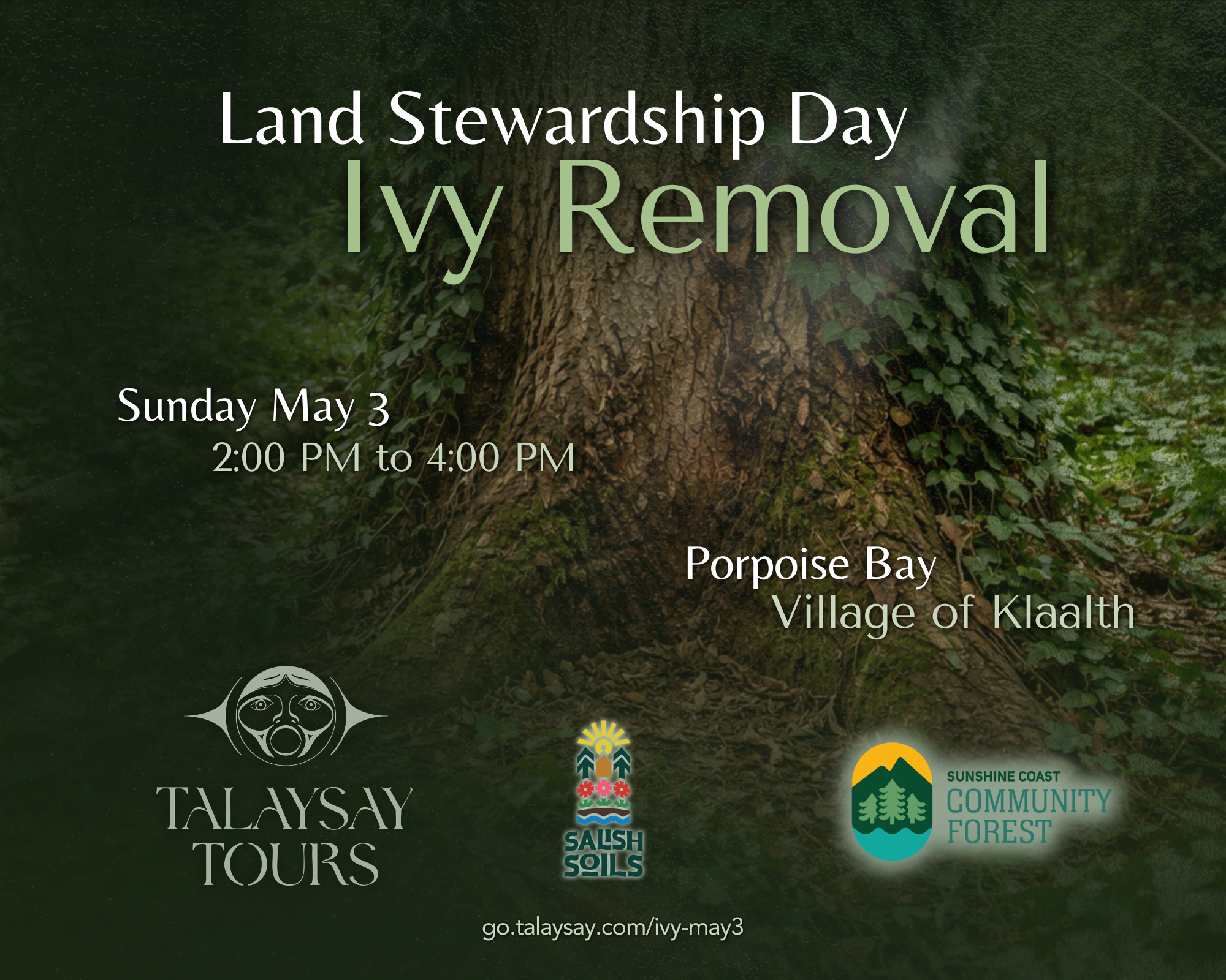 May 3 - Land Stewardship Day: Ivy Removal