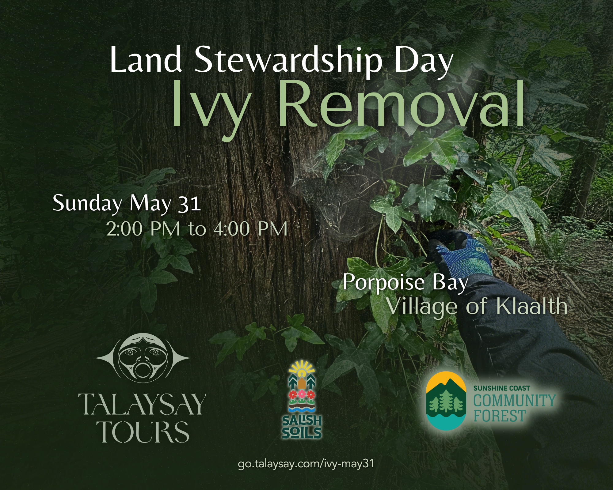 May 31 - Land Stewardship Day: Ivy Removal