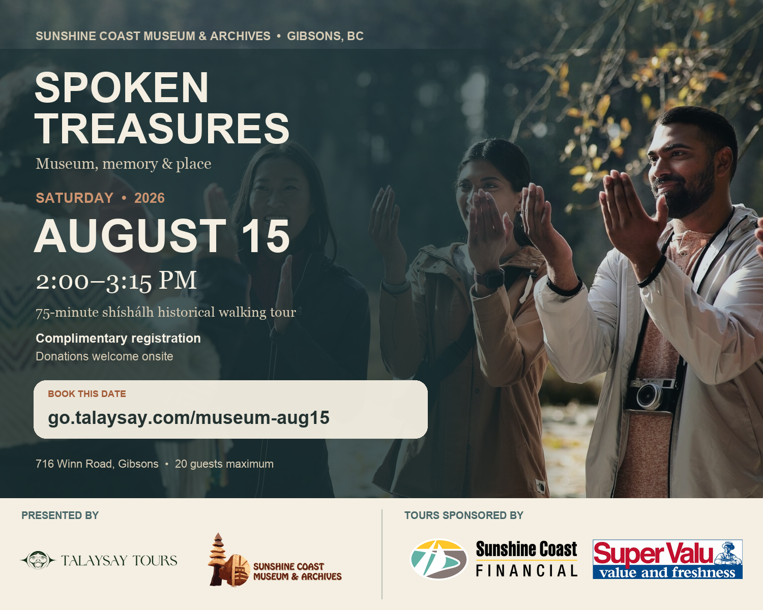 Aug 15 - Spoken Treasures: Gibsons, BC