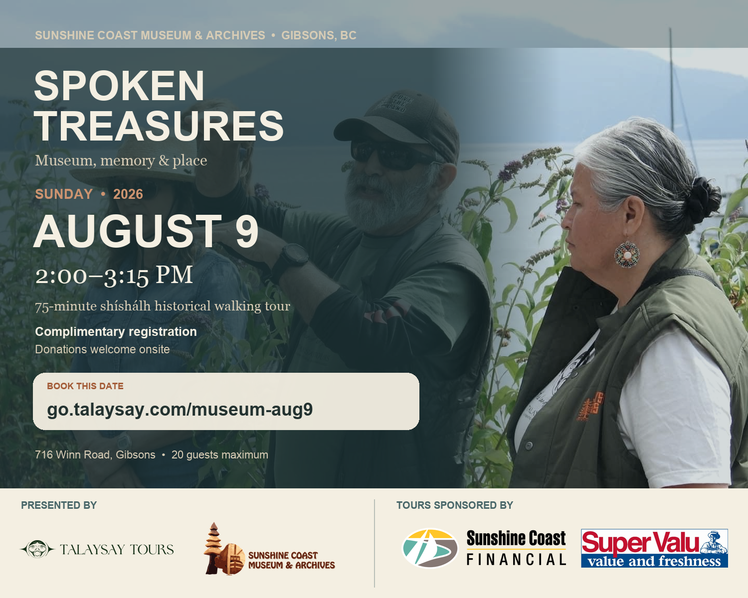 Aug 9 - Spoken Treasures: Gibsons, BC