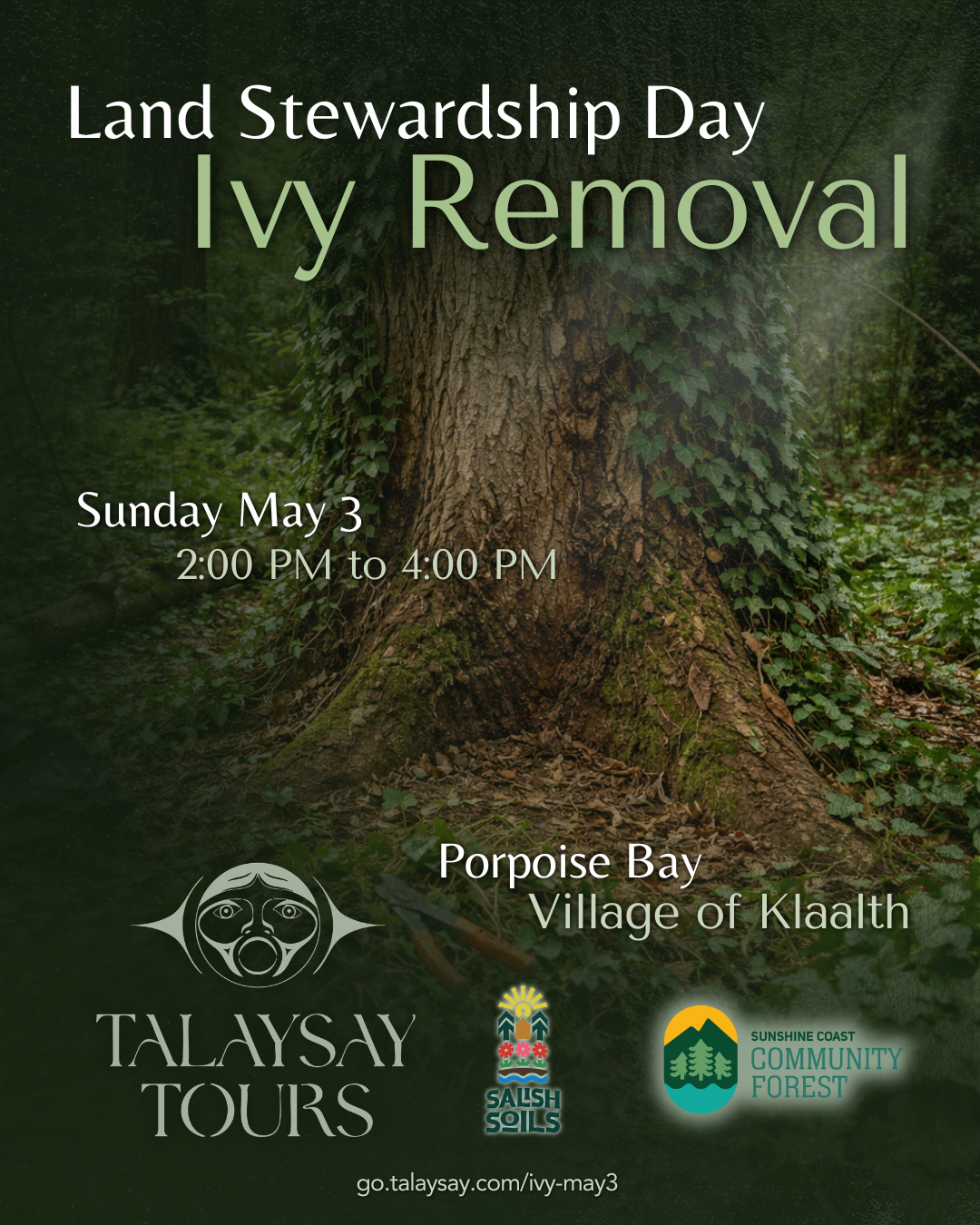 May 3 - Land Stewardship Day: Ivy Removal