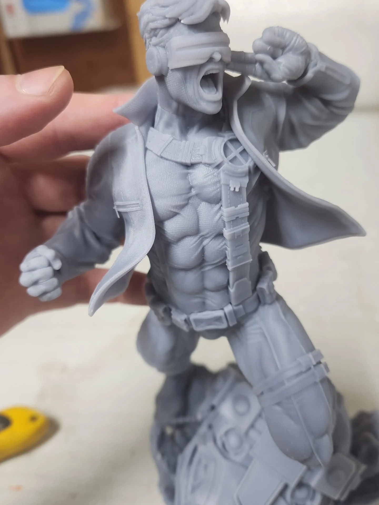 10" Cyclops! 

@3dwickedart @tatesgaming 

#3dprinting #Cyclops #xmen #comics