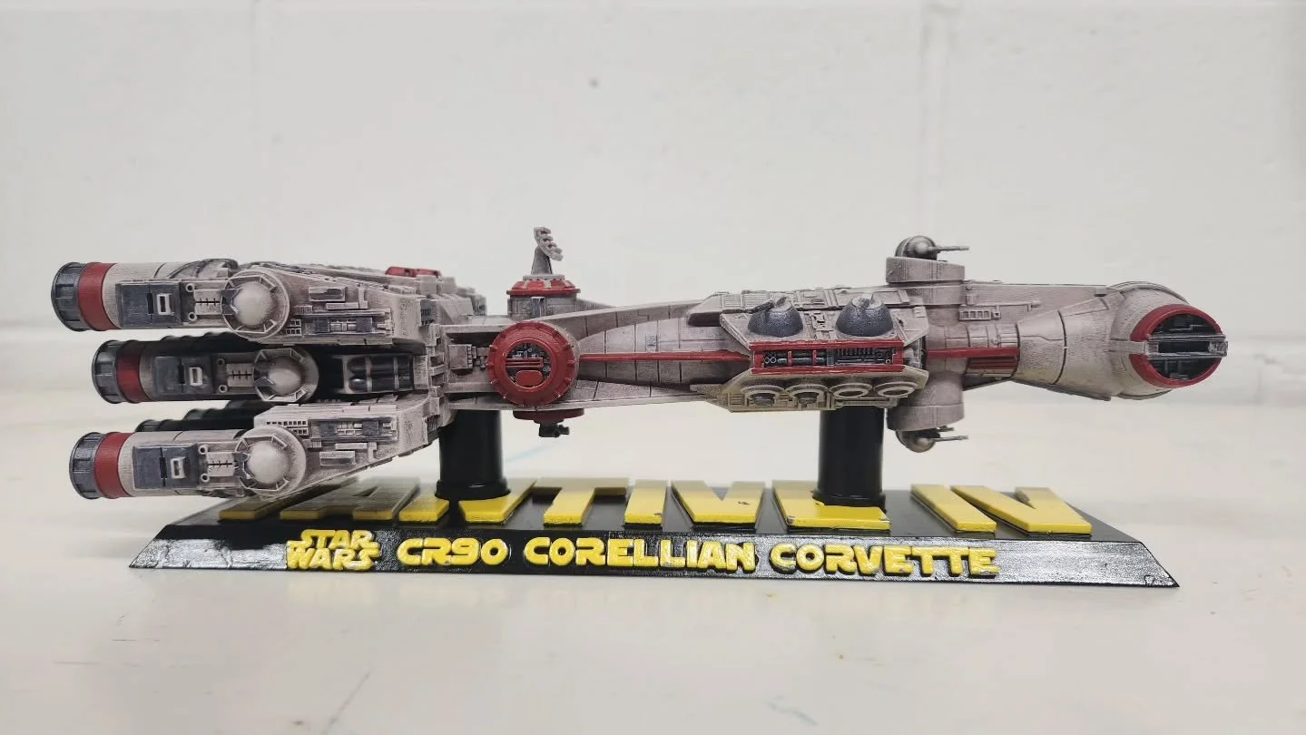 10" CR90! With some battle damage!

@3dwickedart @sentinelcomicsllc @starwars #3dprinting #handpainted