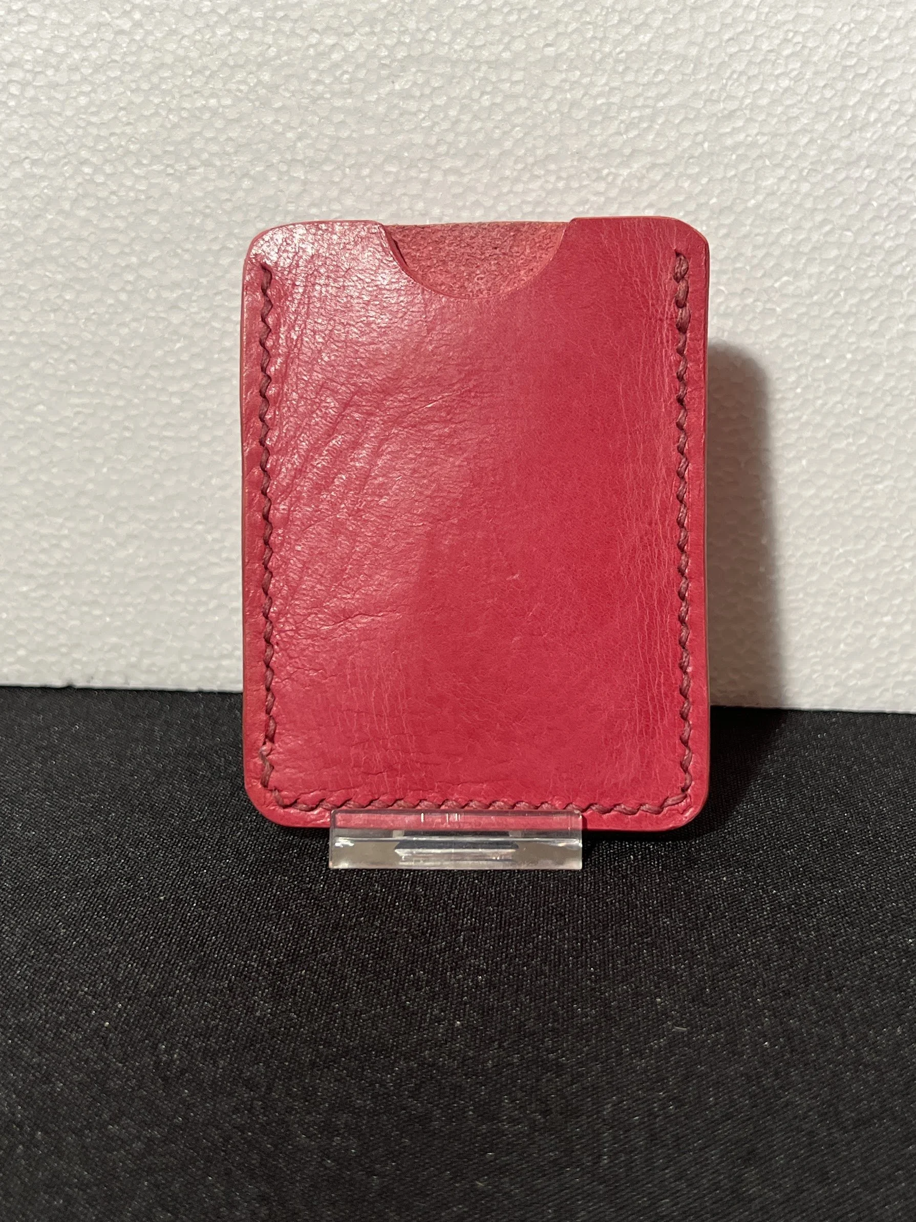 Handcrafted Pink Full-Grain Veg-Tanned Leather | Saddle Stitched by Hand