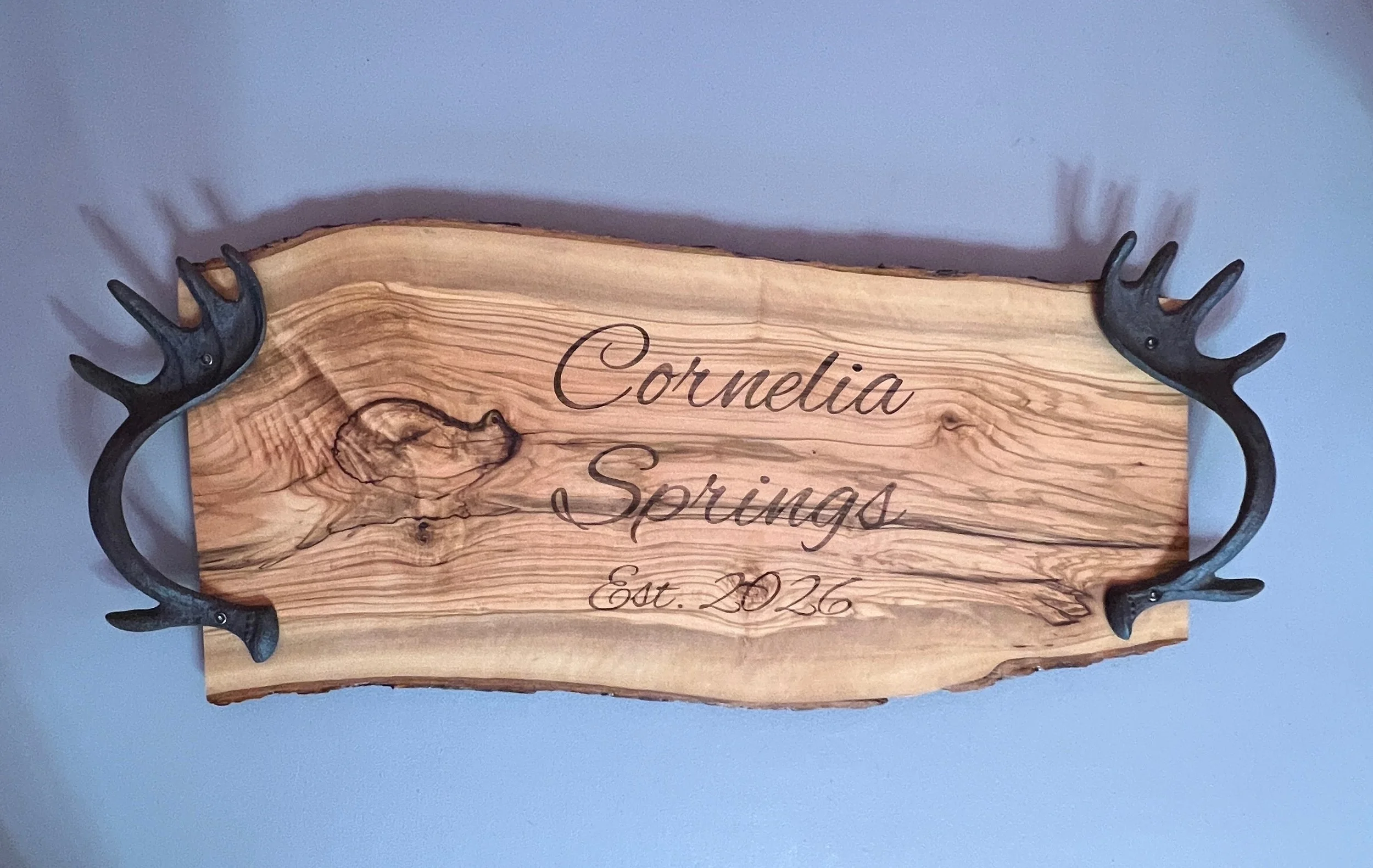 Sign Olive wood