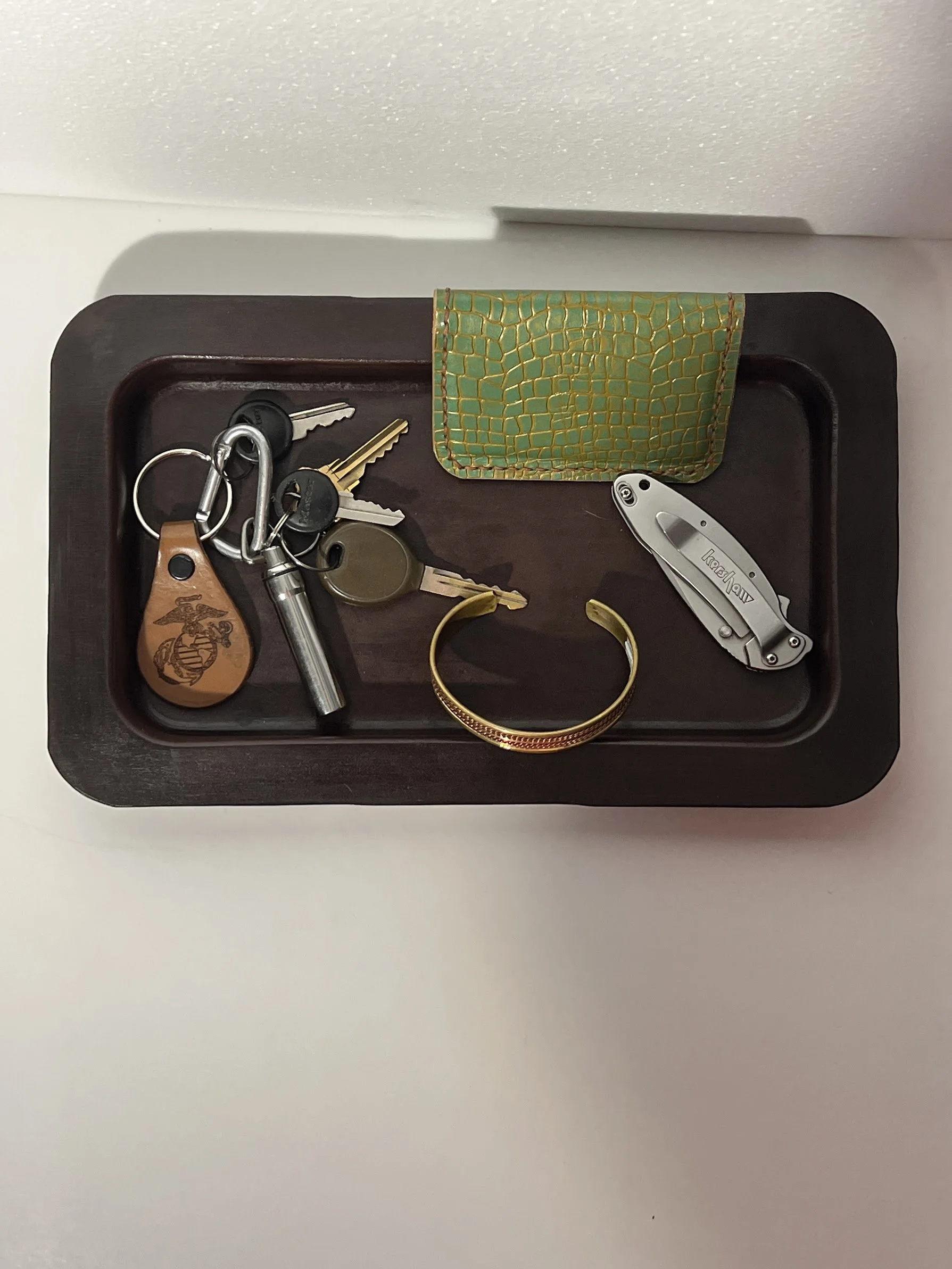 Handcrafted Full-Grain Leather Valet Tray