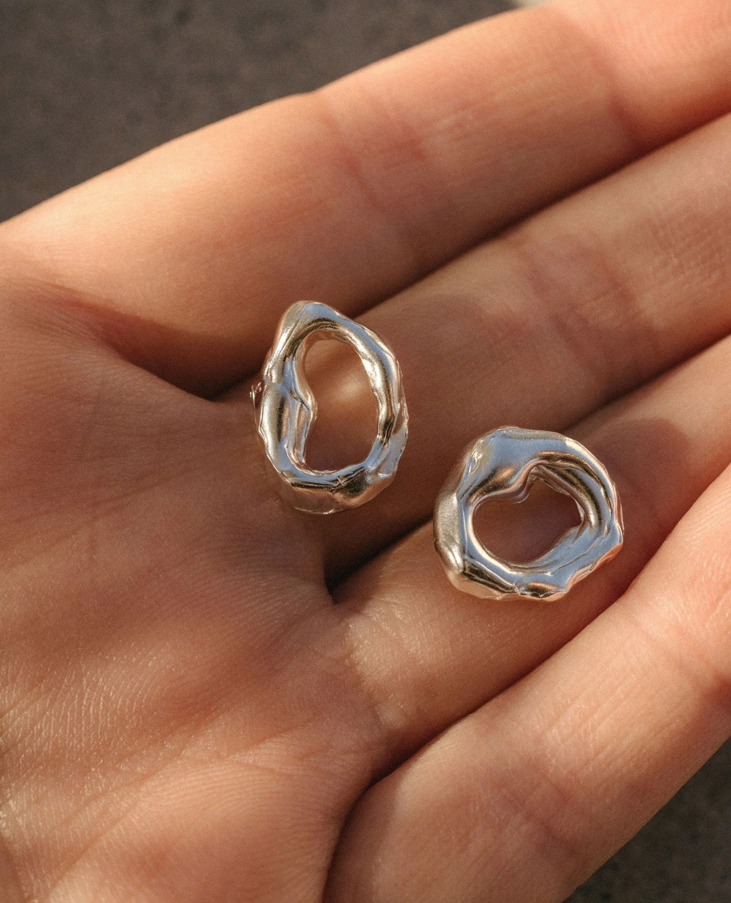 The Melt earrings are on the website! Cast in 925 sterling silver.