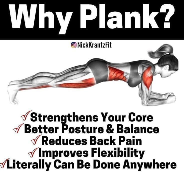 Have you done your Plank today? 

We challenge You to try to plank Everyday! Even if you only start with a few seconds at a time, try to work your way up to 5 minutes in about a month's time.

#madisoncrossing #madisoncrossingfitness #fitness #fitnes