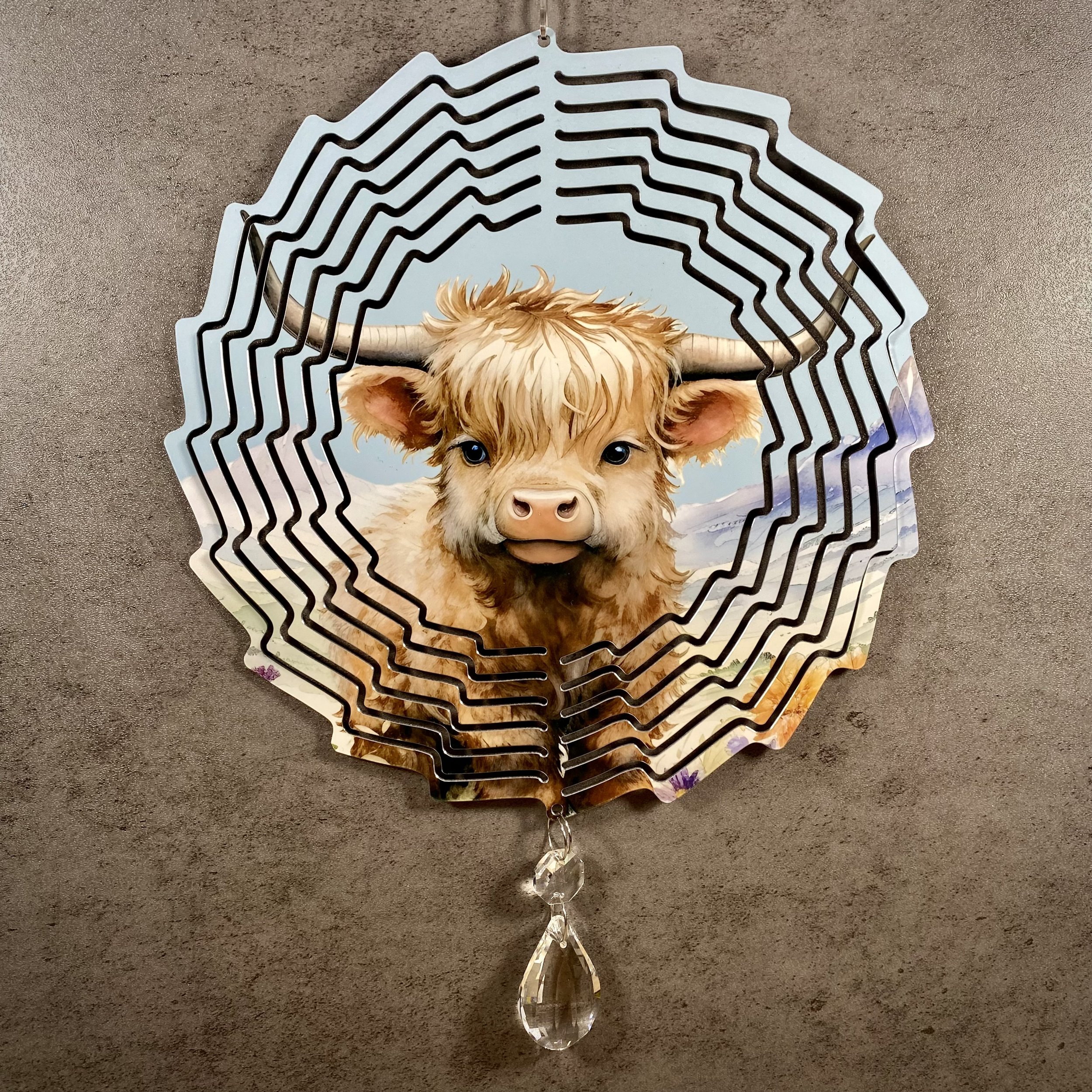 Cutie Highland Cow Spinner zigzag.jpg