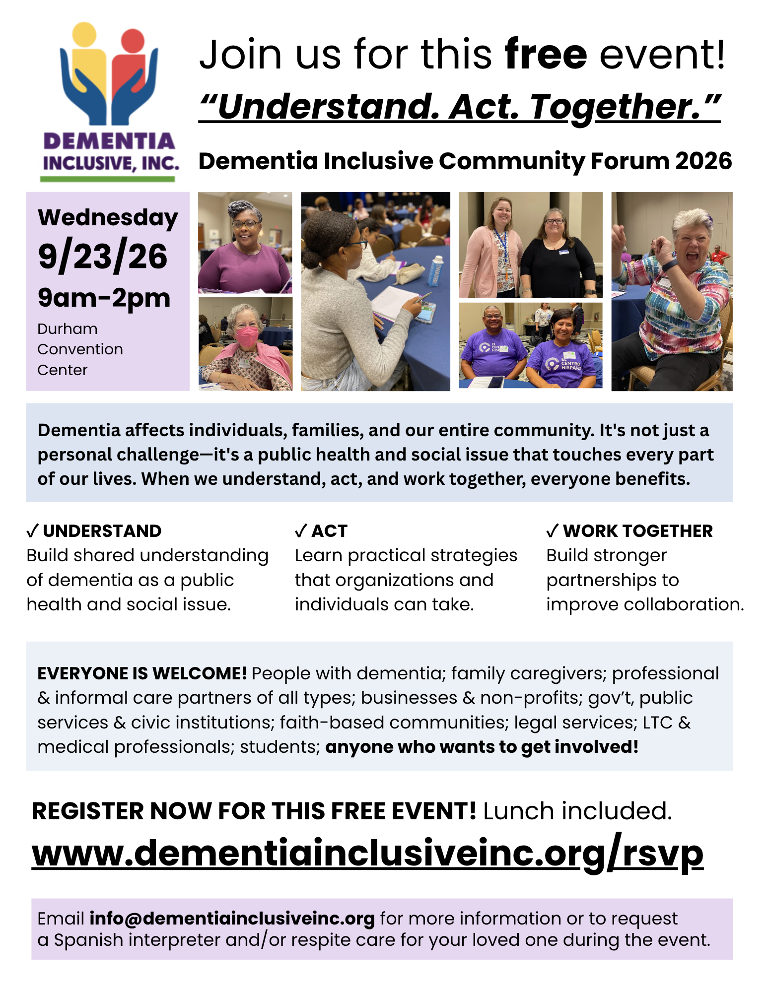 2026 Dementia Inclusive, Inc. Community Forum Registration