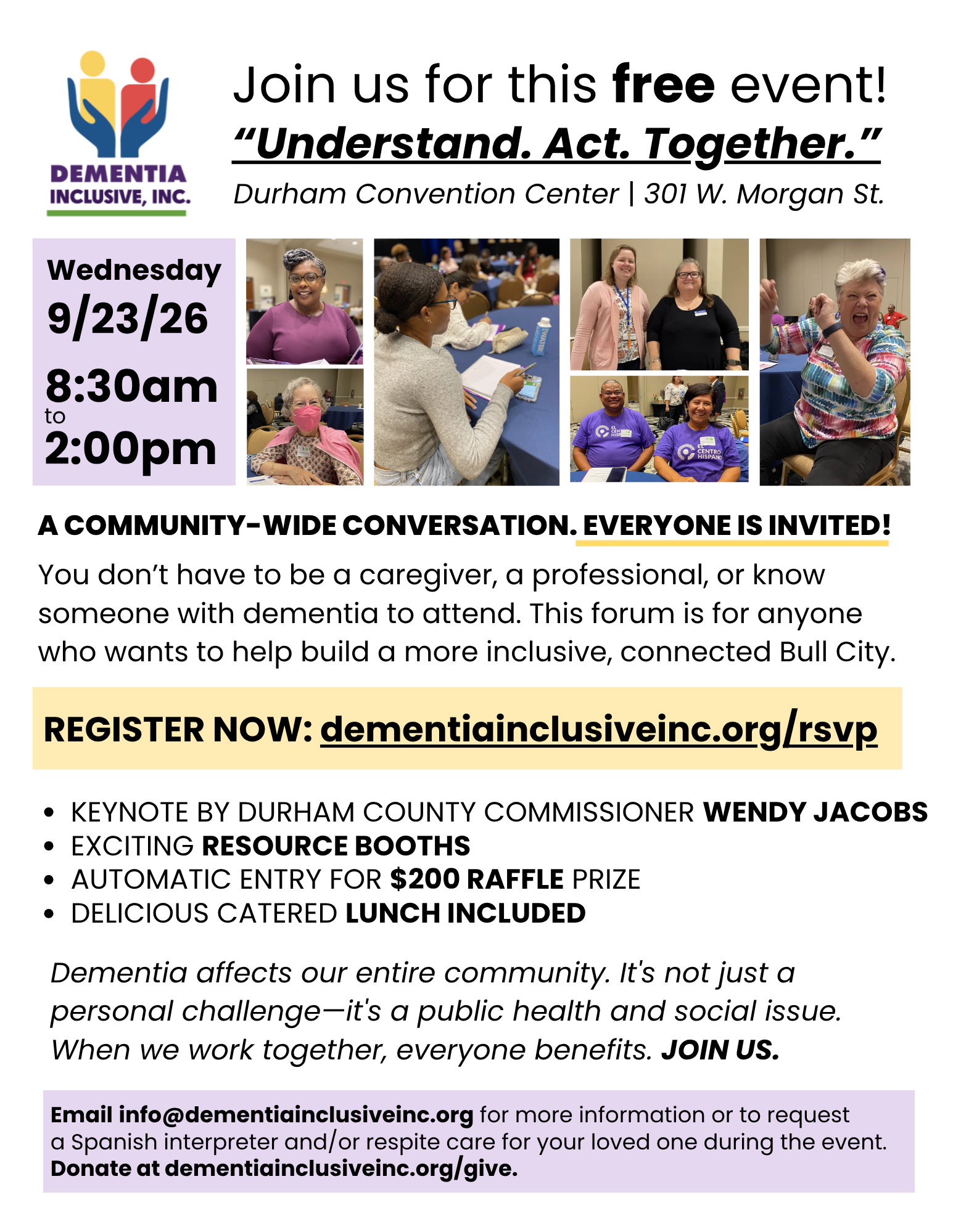 2026 Dementia Inclusive, Inc. Community Forum Registration