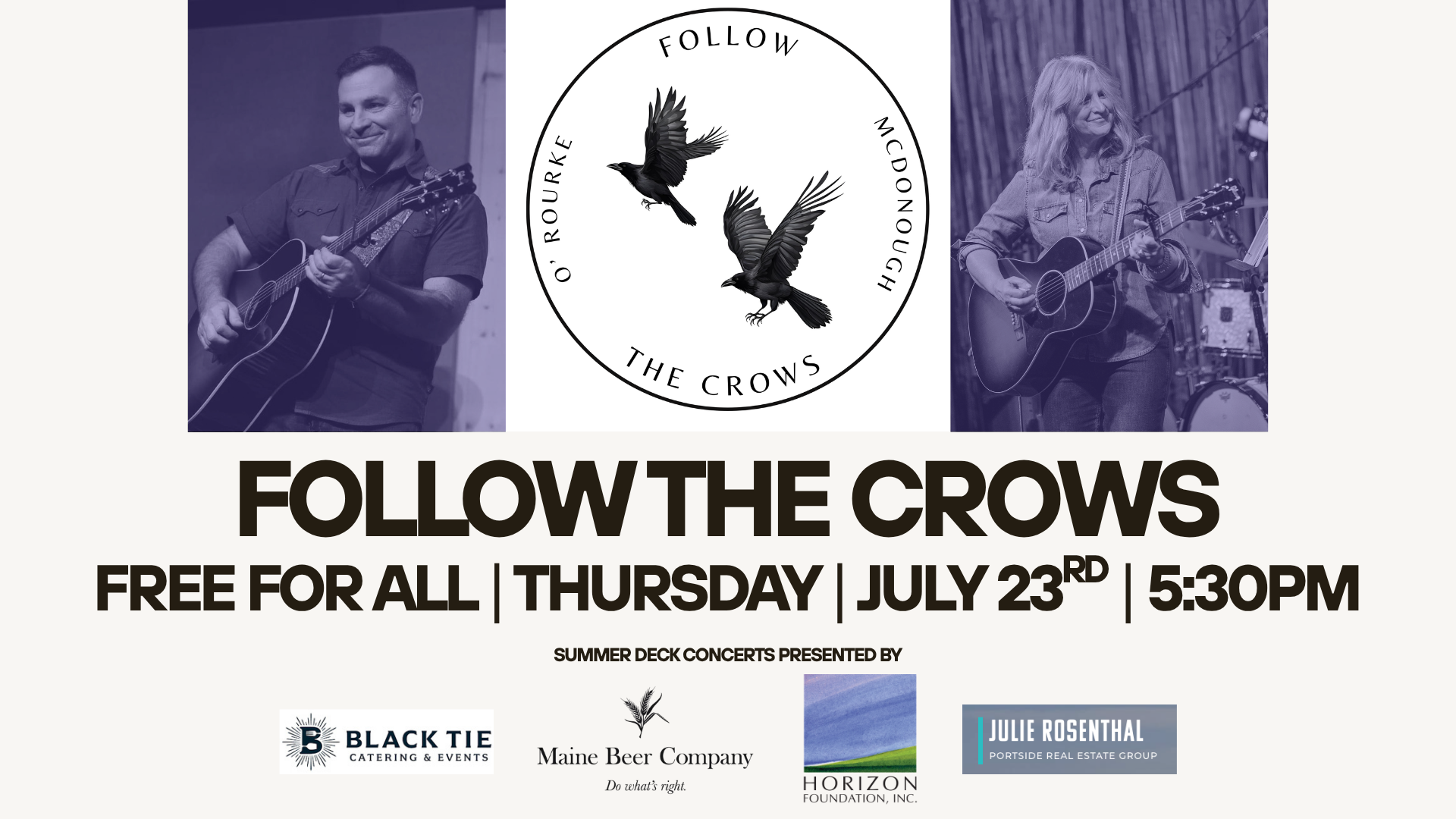 Follow The Crows | Summer Deck Music Series