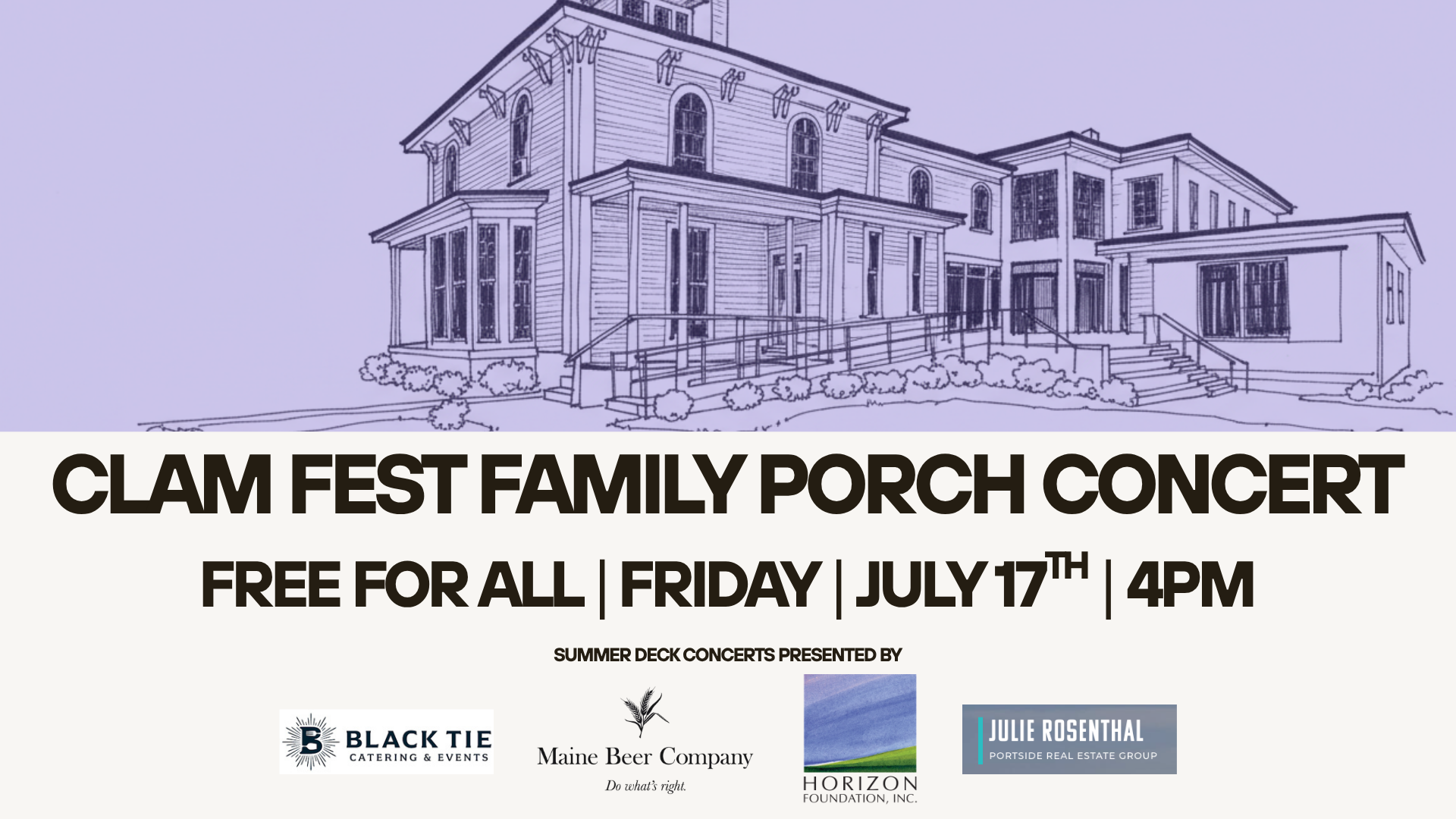 Clam Fest Family Porch Concert | Summer Deck Music Series