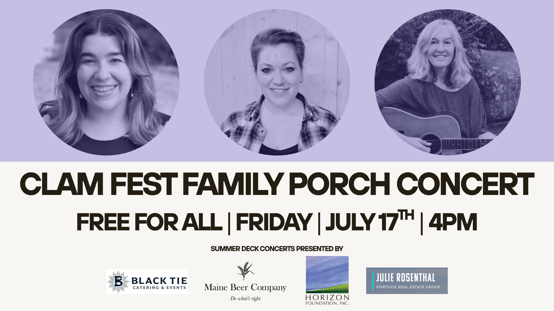 Clam Fest Family Porch Concert | Summer Deck Music Series