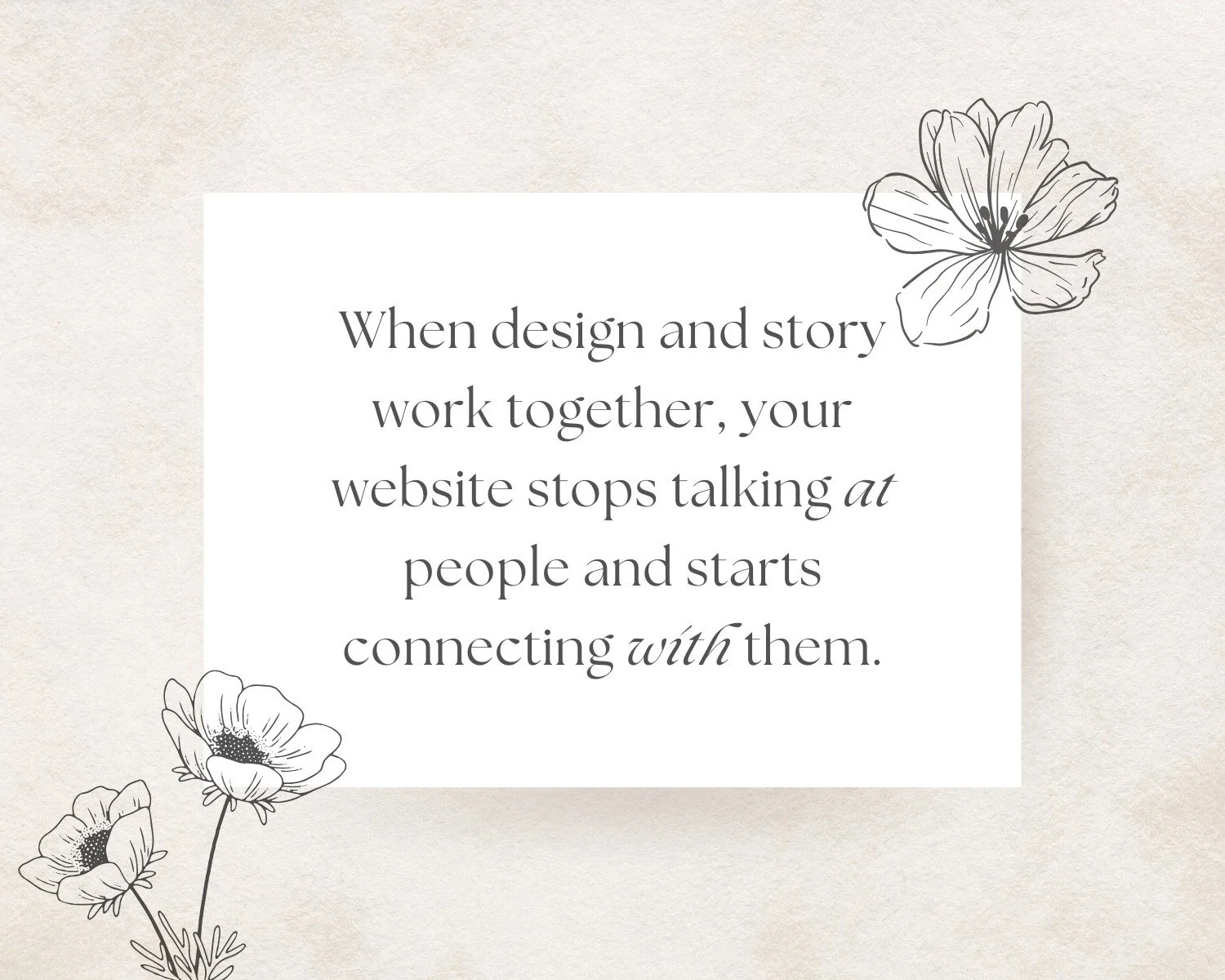 In this week's blog post, I discuss how sharing your story can shape a meaningful online presence. Check it out via the link in my profile.
.
.
.
.
#Storytelling #MeaningfulDesign #MindfulDesign #TherapistWebDesign #WebsitesForTherapists #HealthAndWe