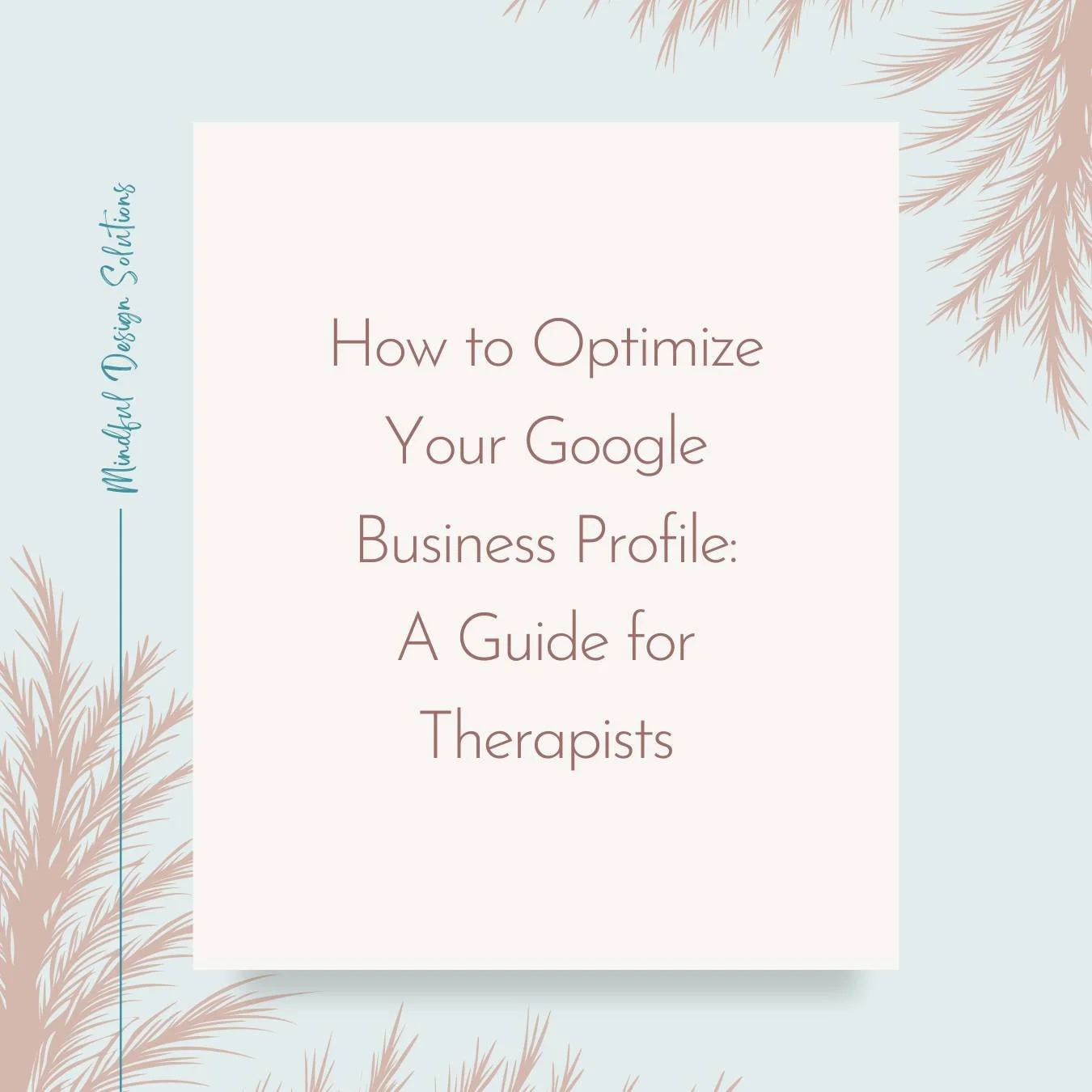New on the blog - optimizing your Google Business Profile to boost SEO.

Link in bio.
.
.
.
.
#TherapistMarketing #GoogleBusinessProfile #SEOforTherapists