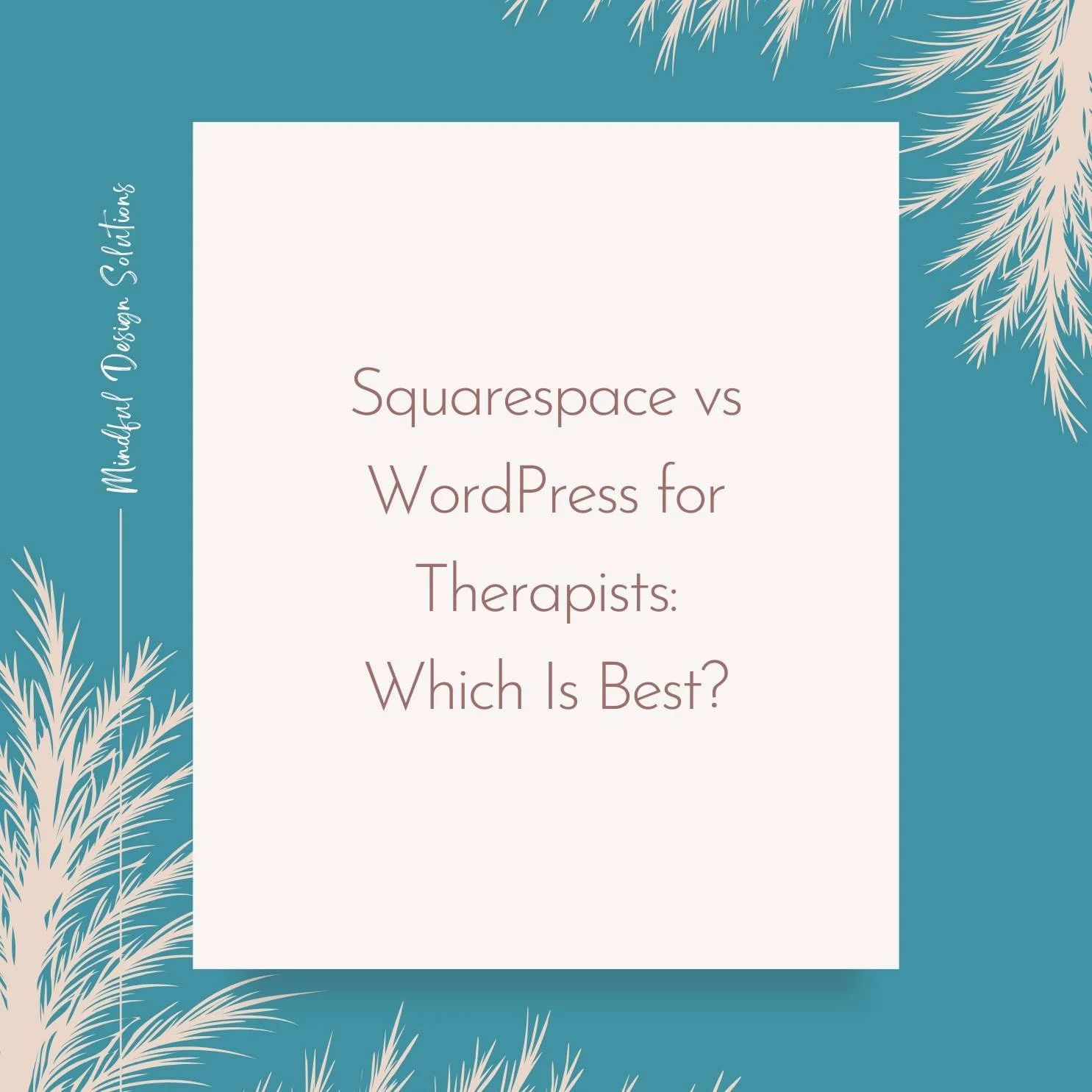 Which website platform is best for a therapists? In this guide (link in bio) I compare the two most popular options.
.
.
.
.
#WebsitesForTherapists #SquarespaceVsWordPress #TherapyWebsites #WellnessWebsites #MindfulDesign