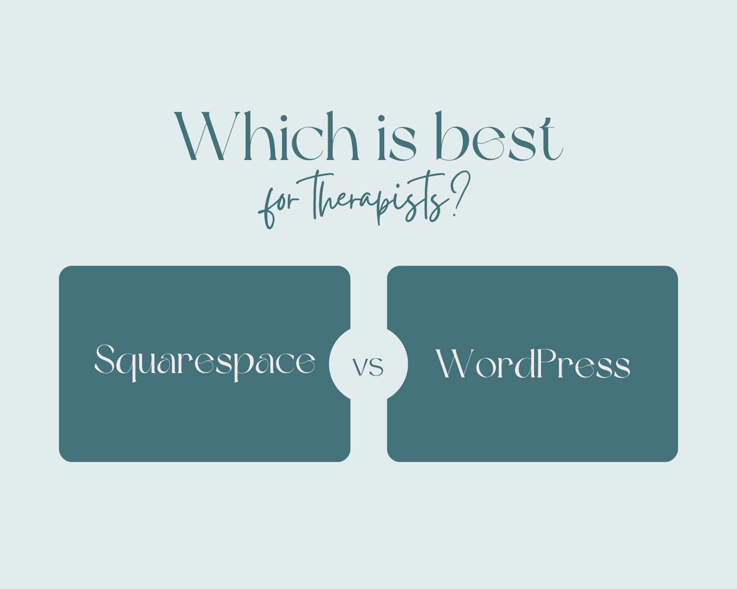 The right website platform supports your clients and creates ease for you.

Learn about the differences between Squarespace and WordPress including cost comparisons and SEO. 🔗 in bio.

#WebsitesForTherapists #SquarespaceVsWordPress
#TherapyWebsites 