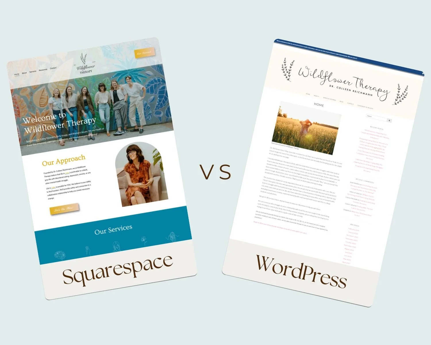 If WordPress feels heavier than you expected, you&rsquo;re not alone. 

I talk more about why this happens &mdash; and what therapists often look for instead &mdash; in my Squarespace vs. WordPress comparison on the blog.

Check out the post at the l
