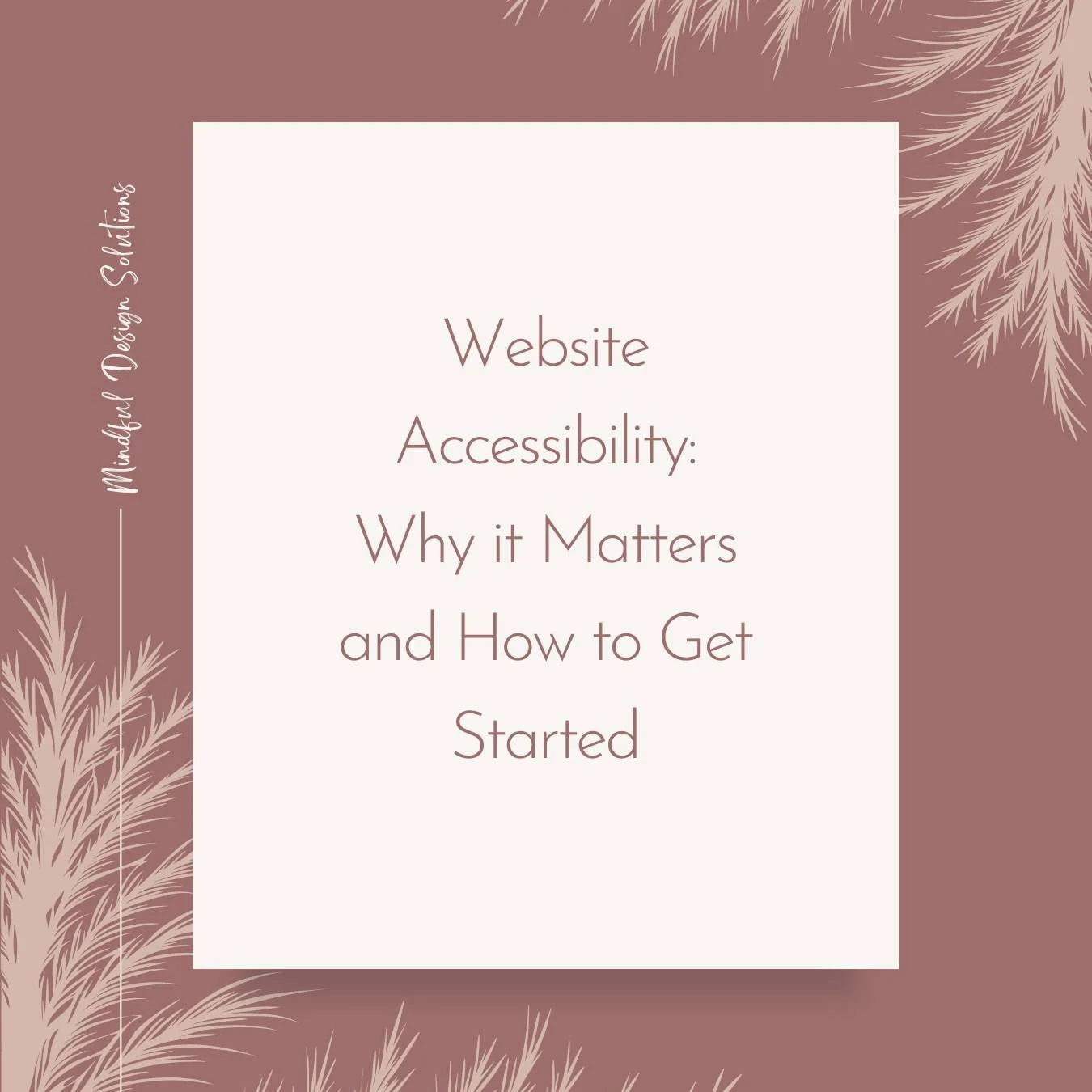 If your website is hard to read or navigate, some clients may never reach out. 

In this week's blog post I discuss what website accessibility means, why it matters, and simple steps you can take right now to make your website more accessible to ever