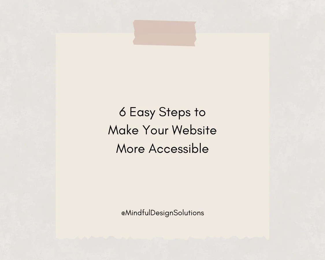 If you&rsquo;re maintaining your own website, here are a few foundational steps you can take to improve accessibility:

1. Use proper heading structure (H1, H2, H3&mdash;not just bold text)

2. Add alt text to all images

3. Check color contrast for 