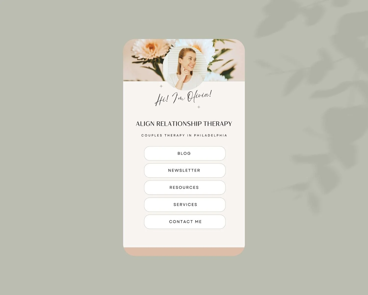 Did you know hosting your links page on your own domain strengthens your SEO? Click the link in my bio to learn more.
.
.
.
.
#LinkInBioPage #LinkInBio #TherapyWebsites #TherapyWebsiteStrategy #MindfulDesign