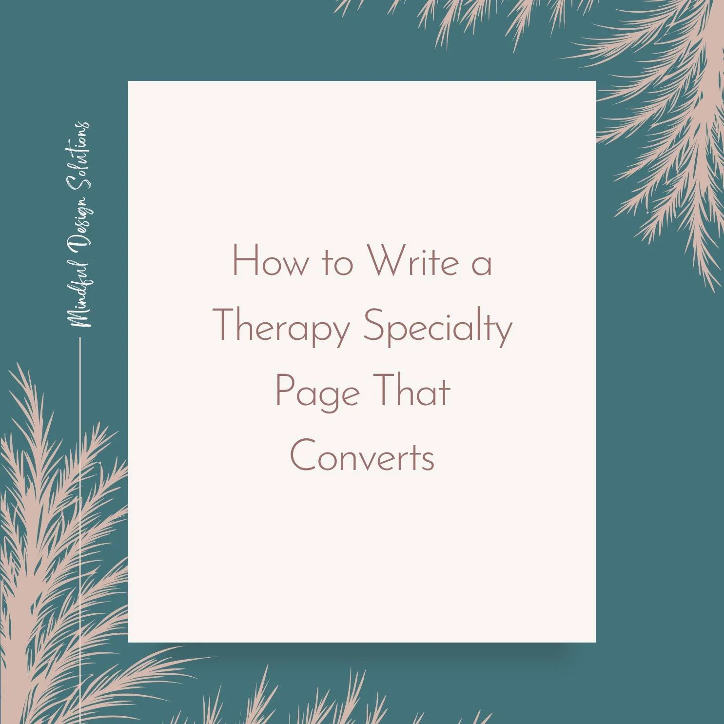 📝In this week&rsquo;s blog post, I&rsquo;m breaking down why specialty pages are one of the most powerful ways to attract right-fit clients (and improve your SEO).

Read it at the link in my bio.
.
.
.
.
#TherapistWebsite #SEOForTherapists #WebDesig