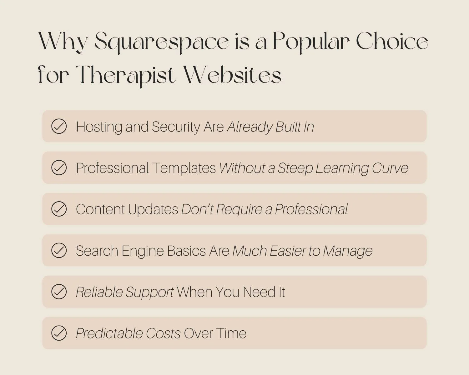 If you've been trying to choose a website platform for your therapy website, this post may help (link in bio)...
.
.
.
.
#WebDesignForTherapists #TherapistWebsites #PrivatePracticeWebsites #TherapistMarketing #MentalHealthWebsites #MindfulDesign #The
