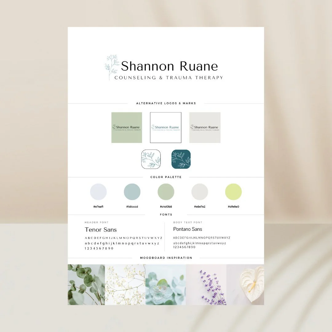 Branding isn't just a logo. 

It's the color palette that sets the mood. The fonts that shape the tone. The imagery that gives your site its overall vibe. And the words you choose to describe your work. 

Every piece tells your ideal client whether t