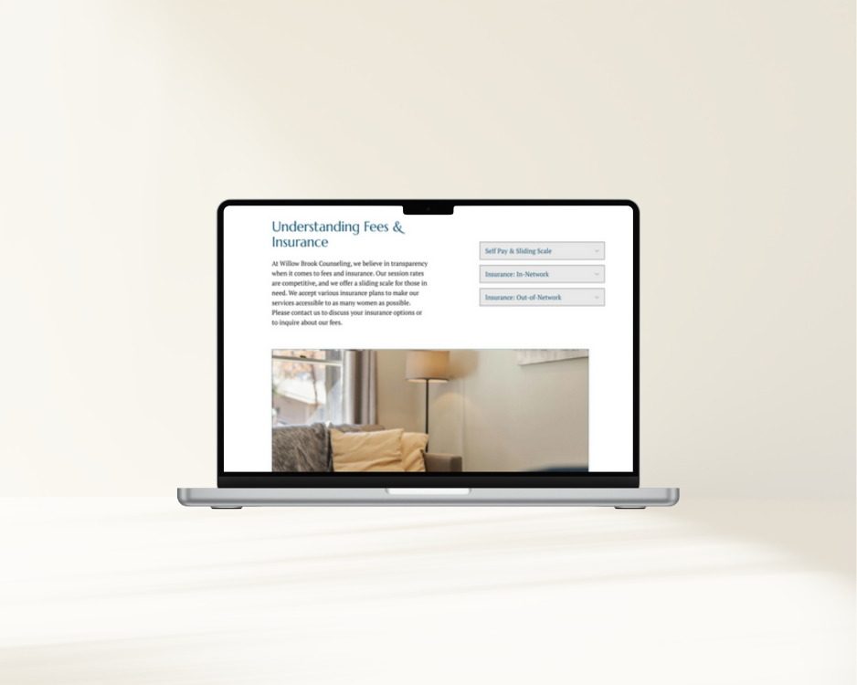 Minimalist Website Design for Therapists — Mindful Design Solutions