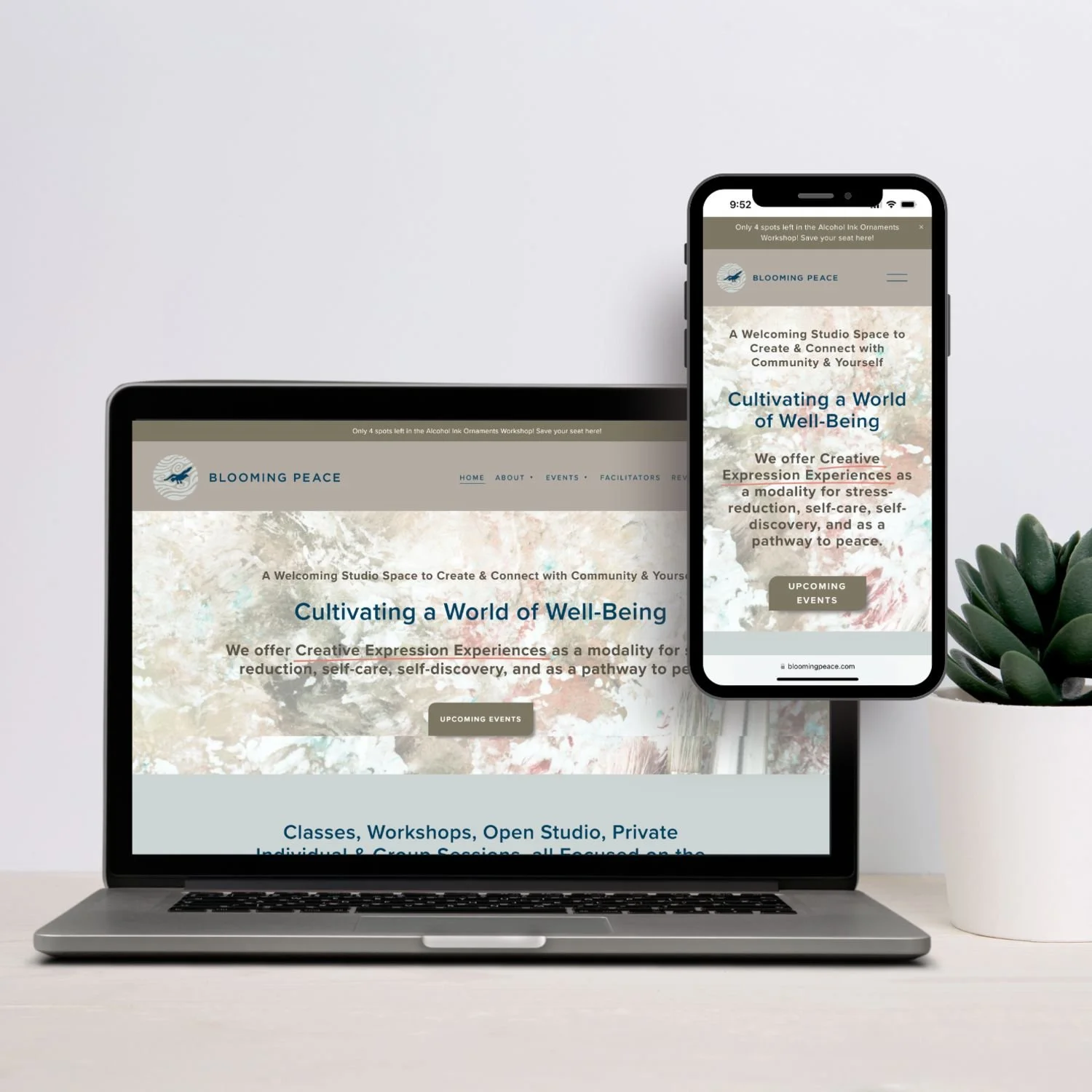 Blooming Peace Art Therapy Website