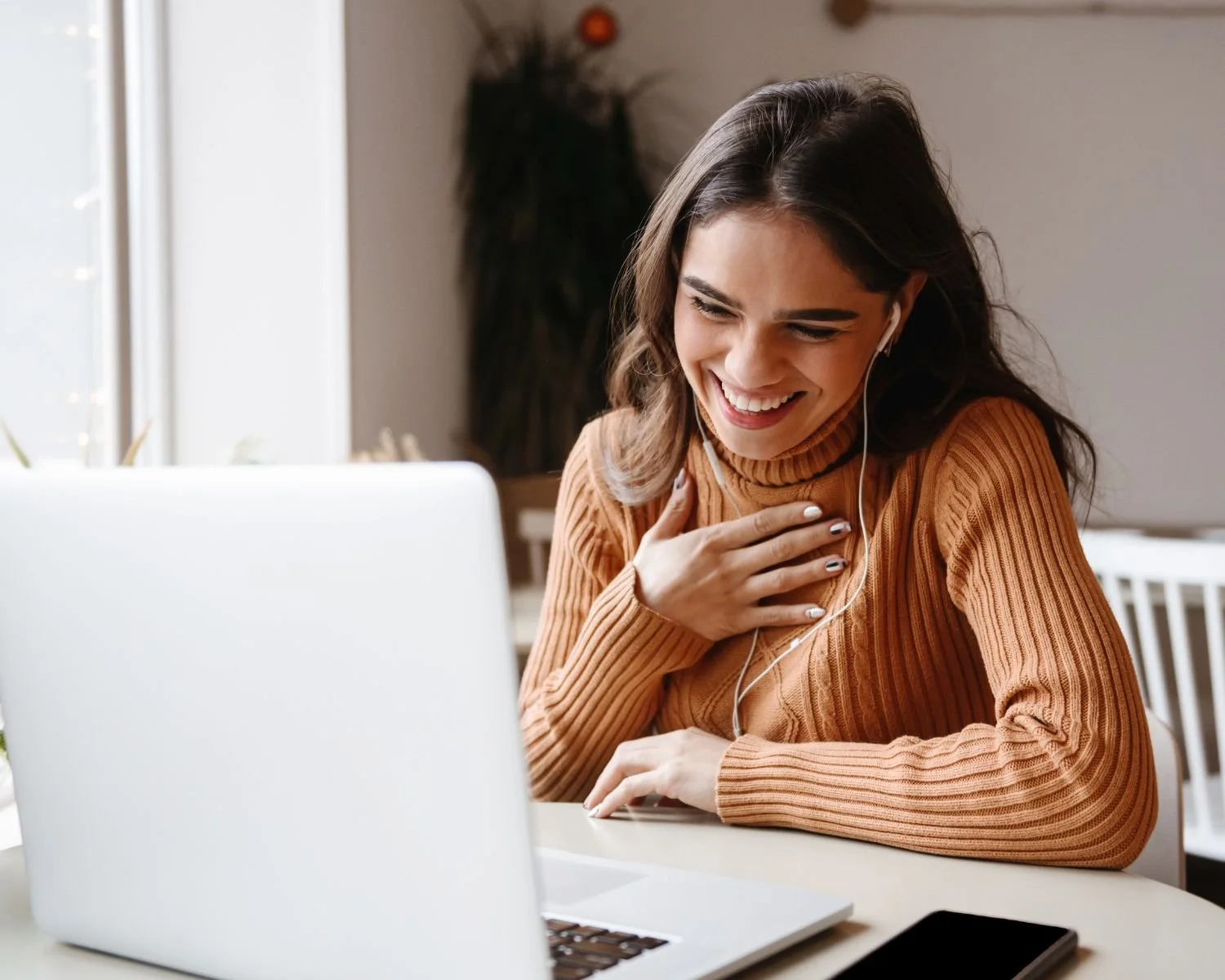 Therapist in a mock virtual session