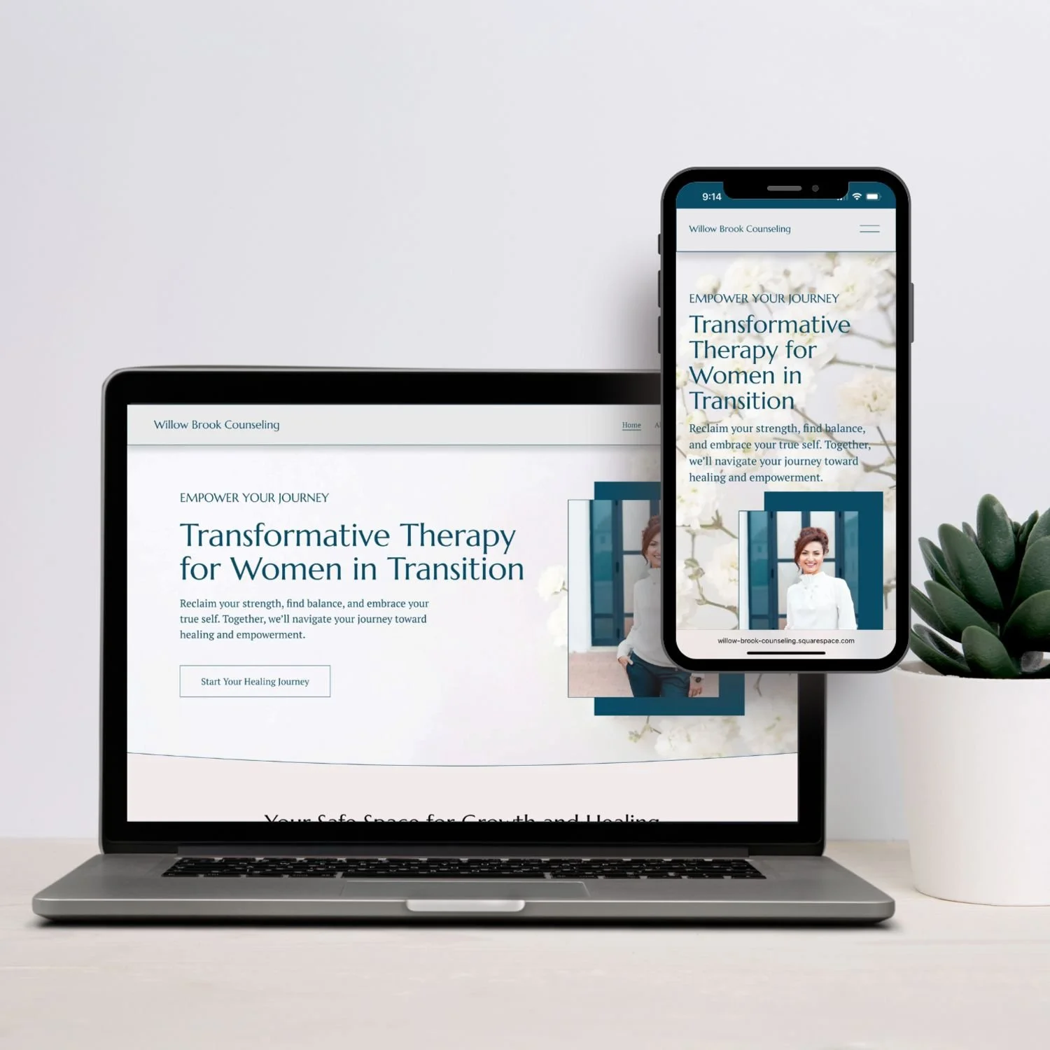 Willow Brook Counseling Website Template for Therapists
