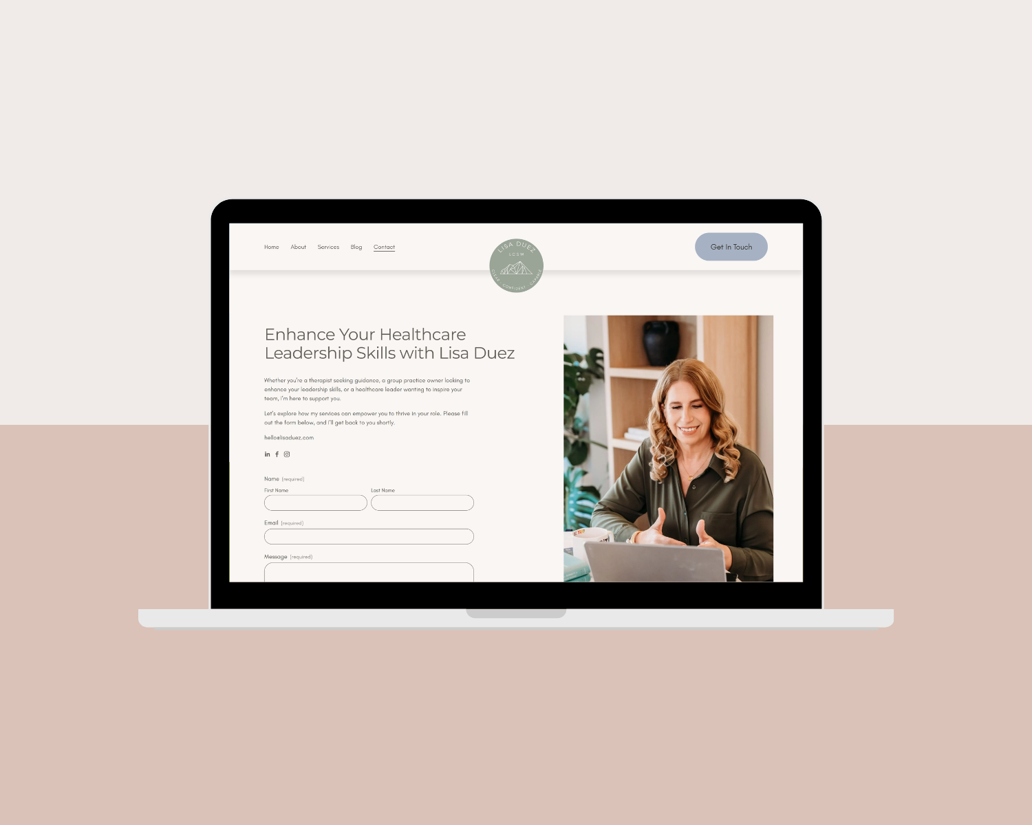Therapy Website Contact Page