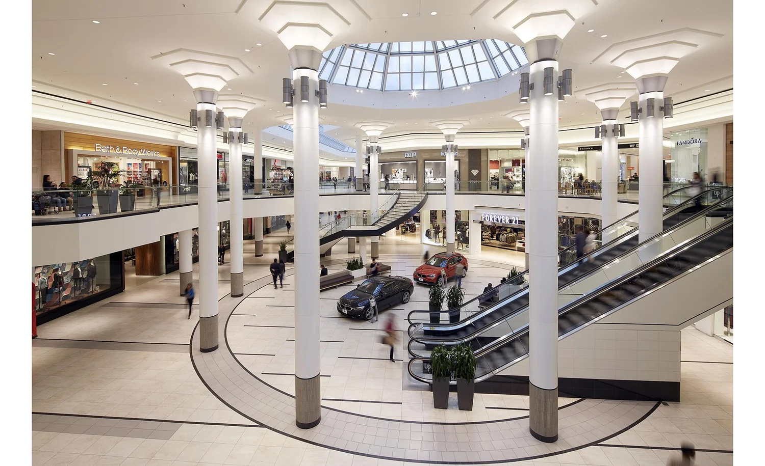 Shopping mall interior, representative of CF Markville's retail core