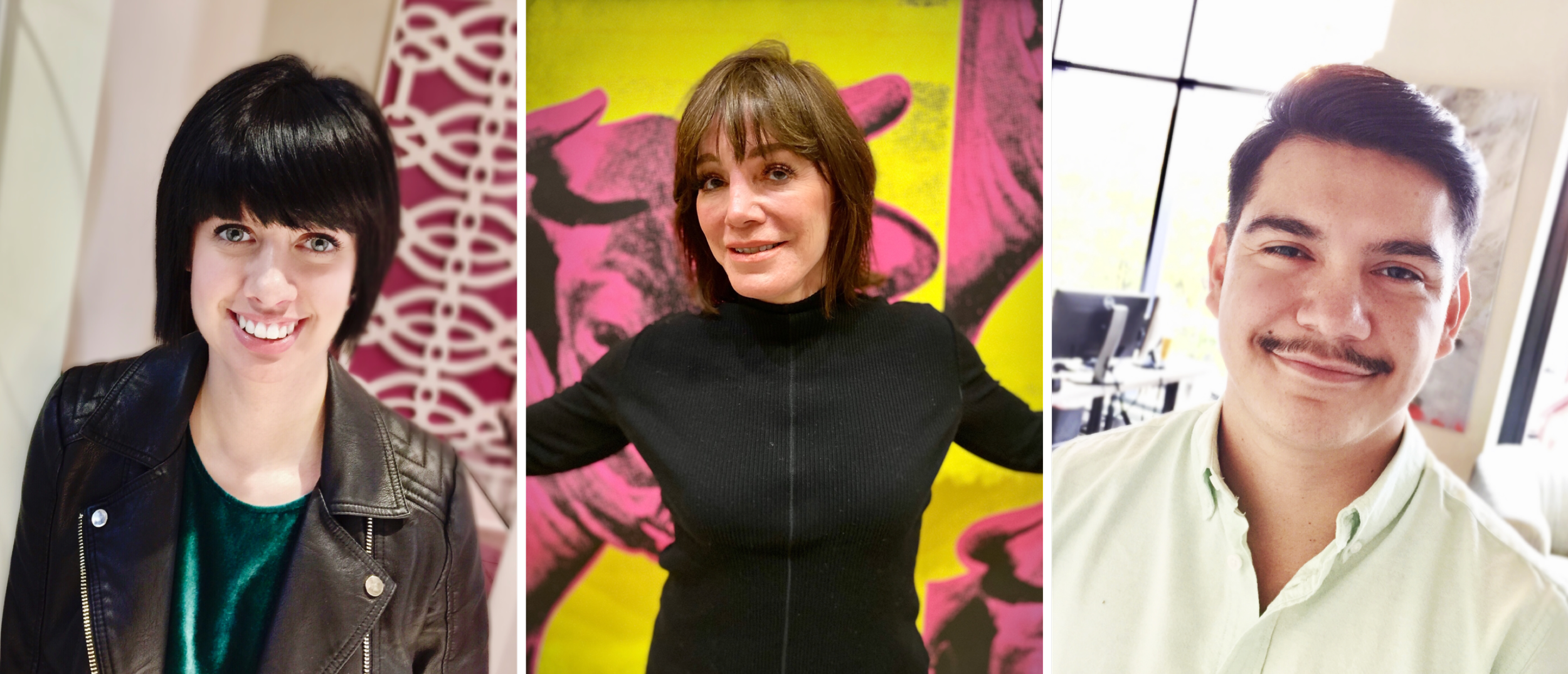 Portraits of 3 designers