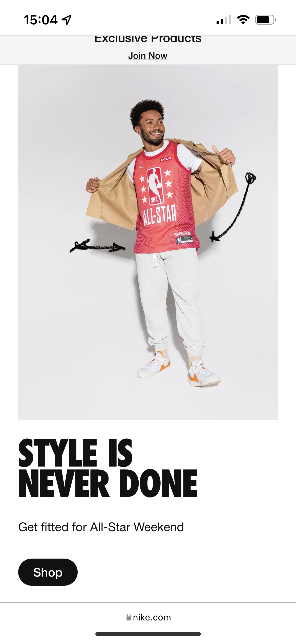 Nike Mobile P1 Placement