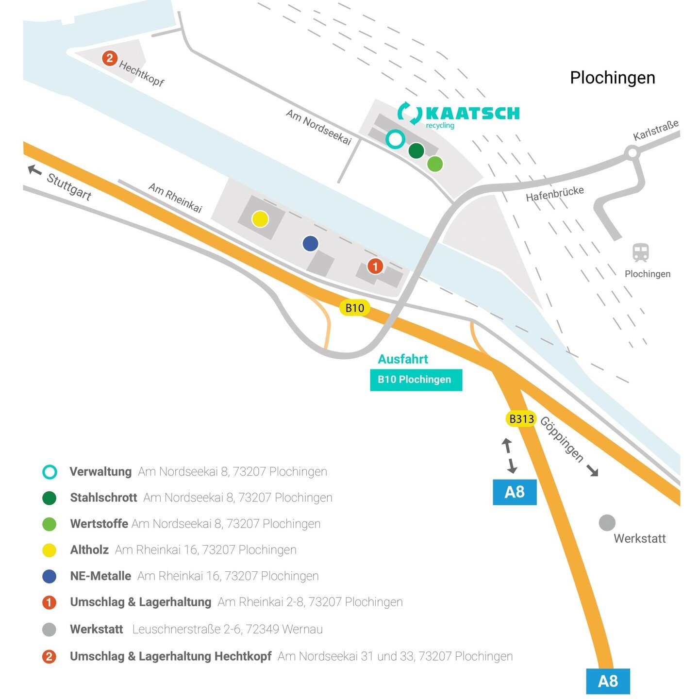 INFORMATIV : exklusive Betriebsf&uuml;hrung bei der Firma Kaatsch, Recycling in Plochingen

Die Firma Kaatsch Recycling bietet umfassenden Service f&uuml;r Privatkunden, Gewerbe- und Industriekunden. Recycling ist Zukunft!

Wir erhalten bei dieser F&