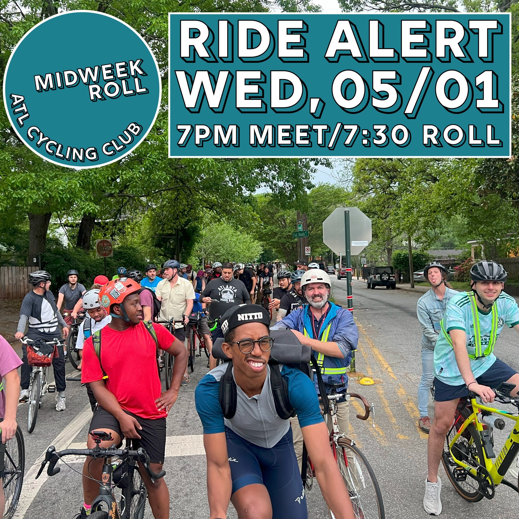 *RIDE &amp; PARTY ALERT, WED, 05/01*

Join us for our 3rd anniversary party and ride! We will have an abbreviated route, new MWR merch for sale, and a party with our rad pals @97estoria. They will be slinging some drink specials just for Midweek Roll