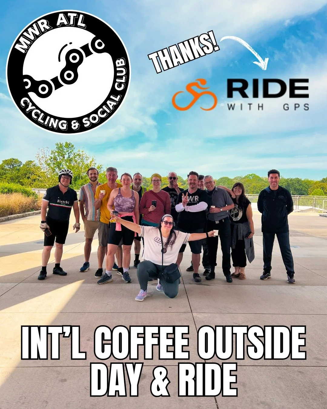 International Coffee Outside Day 2025 was a blast! It was a perfect morning to enjoy the start of fall while we caught up with old friends and made some new ones over coffee and doughnuts. Thank you to @ridewithgps for working with us and for being a