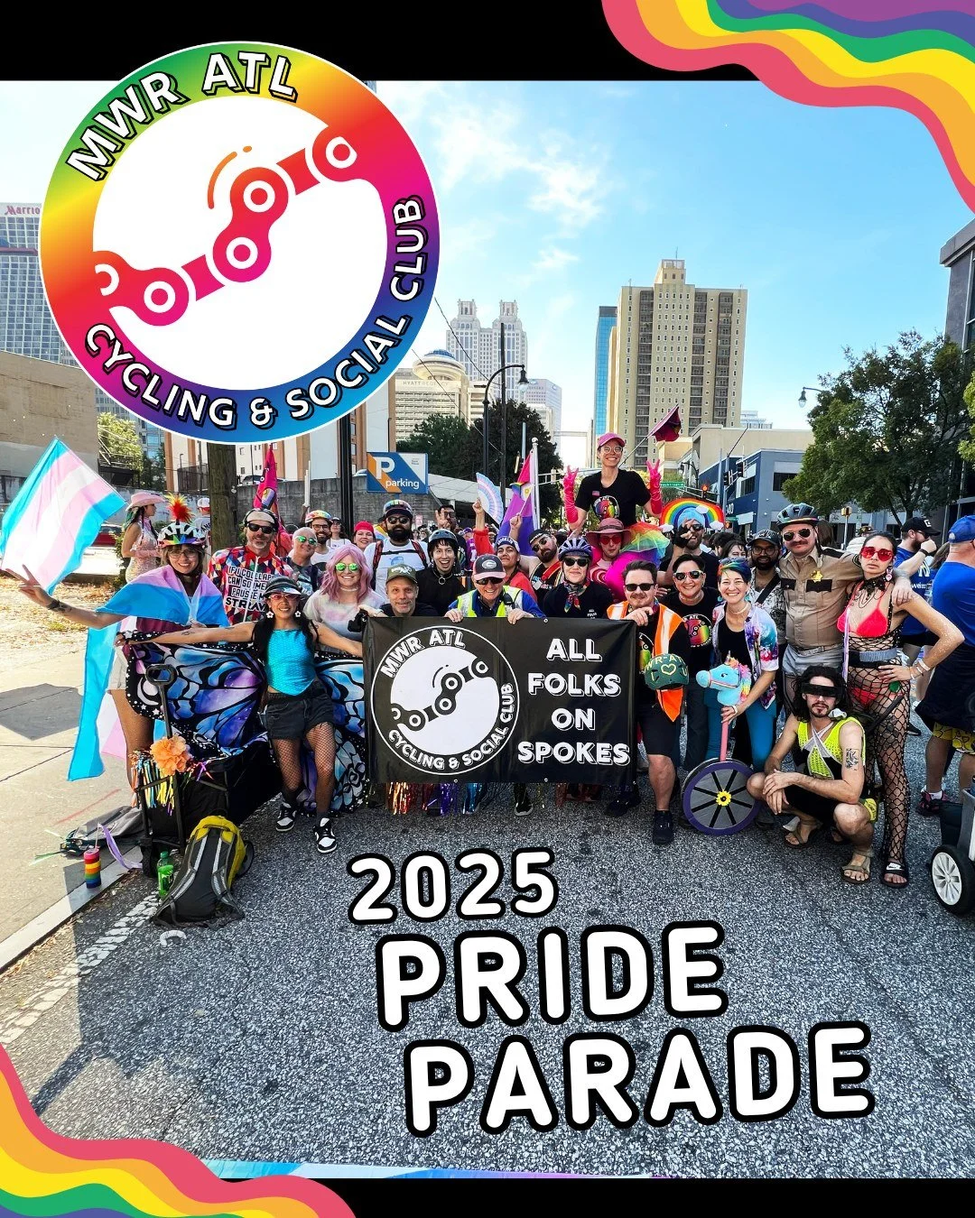 Pride is always a reaffirming snapshot of how incredible, inclusive, and diverse the Atlanta community is. The same can be said of the cycling community! We were honored to march in Sunday's parade with a crew that brought good vibes, full hearts, an
