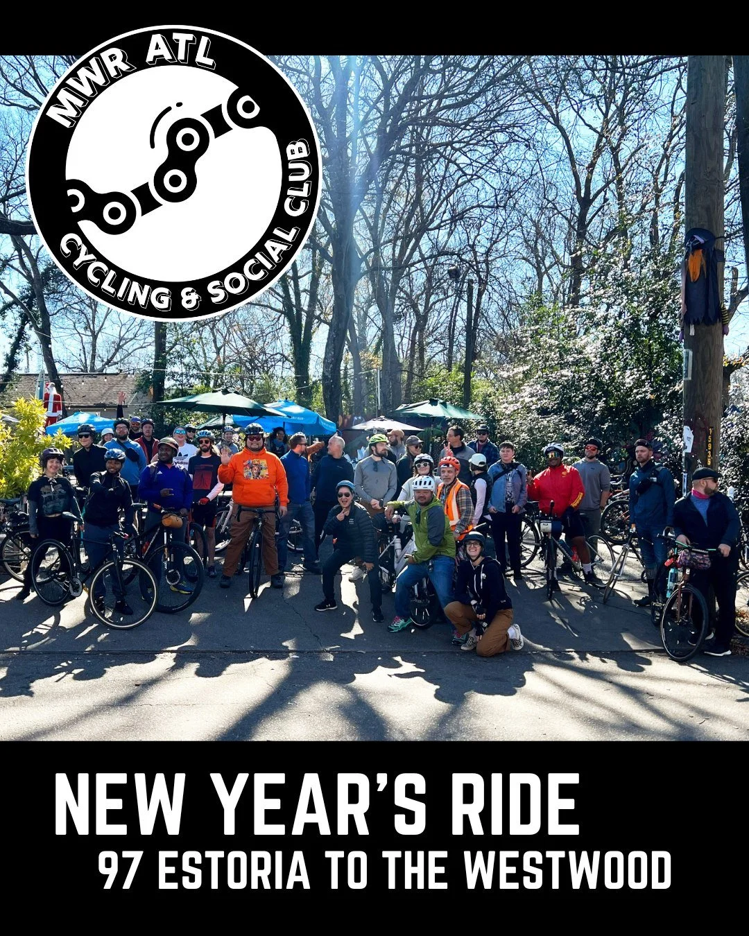 What a great start to the New Year! @mwr_atl and our pals from @bikefolks_atl got together for a fun ride from home spot @97estoria to the new @thewestwoodatl over in Westview. We highly recommend you check 'em out!

Thanks to our leader @outwejumped