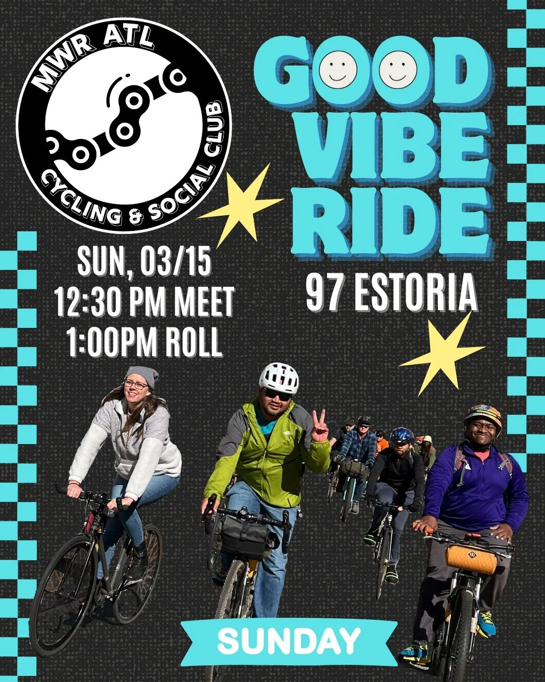 Join us 03/15, for a chill, Sunday roll across town for some good, old-fashioned park hangs. Grab lunch at Estoria beforehand or pack your own for the midpoint stop.

*Ride Details*
Ride Leader: Logan
Start/End: @97estoria
Meet Time: 12:30PM
Roll Tim
