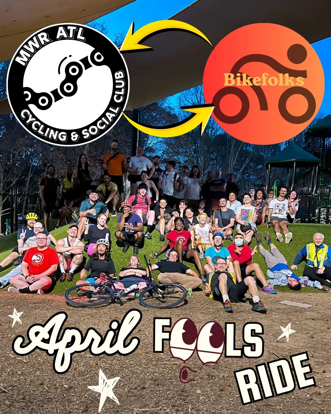 Happy April Fools! MWR ATL got to switch it out with @bikefolks_atl for a perfect Wednesday ride. After all of our rain cancellations, the beautiful weather and awesome crew felt like a return to form. Thank you to all the riders who stepped up to he