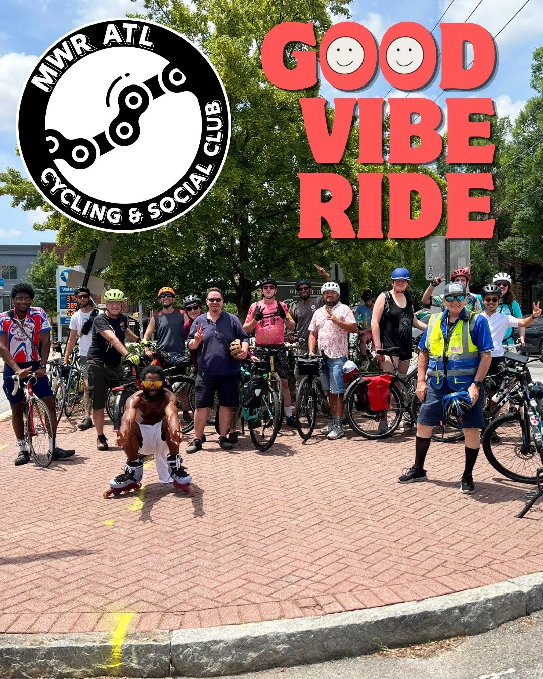 The MWR ATL crew kept it chill on a hot day by riding out to Oakhurst Park for some park hangs as part of our Sunday Good Vibe rides.

On the way back to 97 Estoria we had a surprise guest photographer @iamjayreid from @dopepedalers snap our group ph