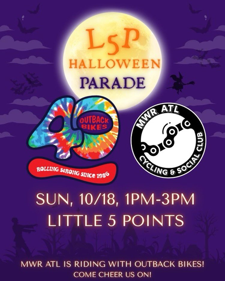 Our pals over at @outbackbikes are celebrating their 40th Anniversary! What better way to celebrate than with a PARADE 🎉. They will be participating in the upcoming @little5pointsofficial Halloween Parade and kindly invited MWR ATL to ride with them